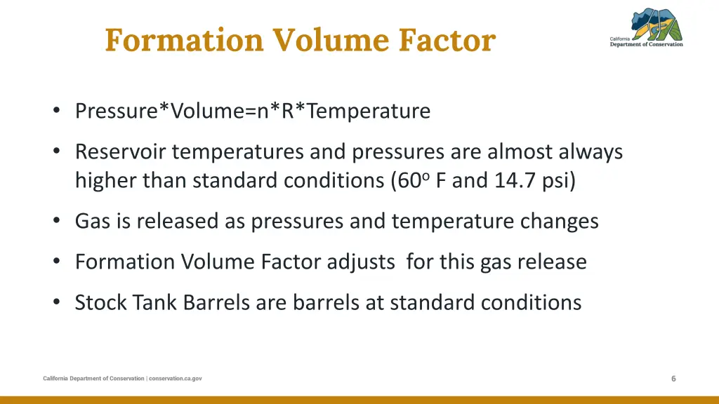 formation volume factor