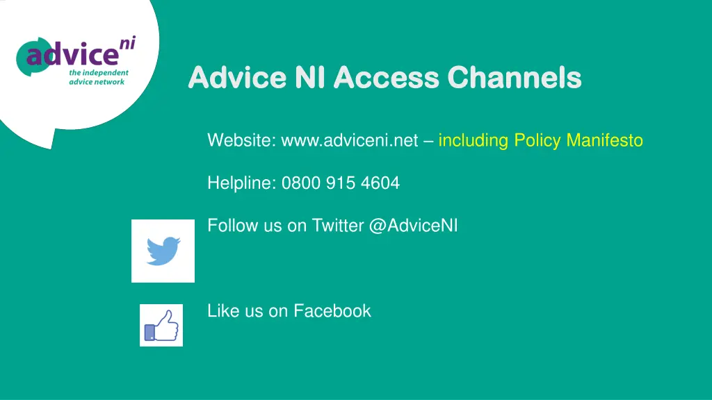 advice ni access channels advice ni access