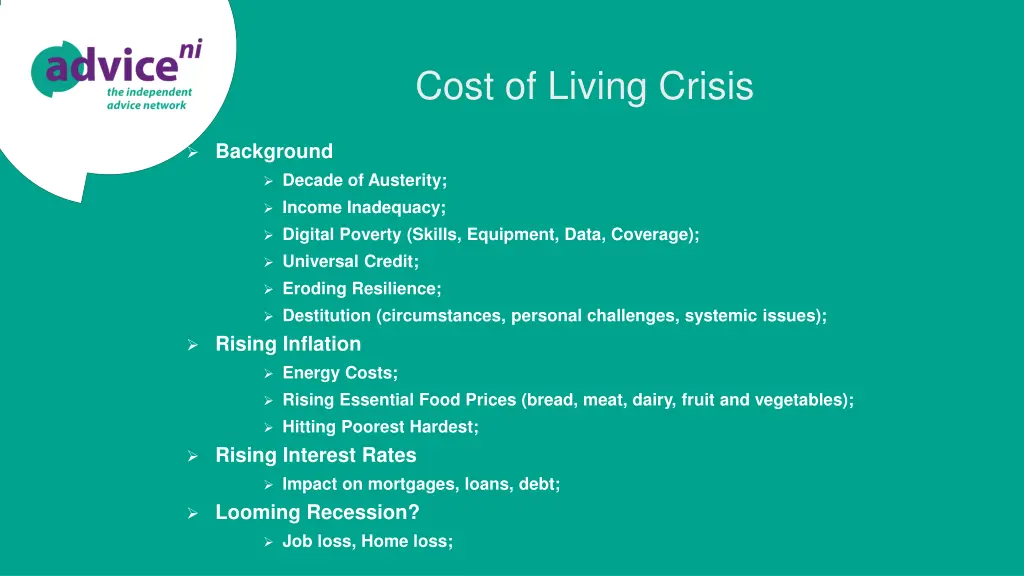 cost of living crisis