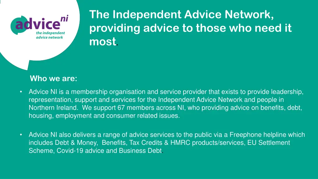 the independent advice network providing advice