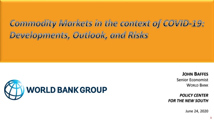 commodity markets in the context of covid