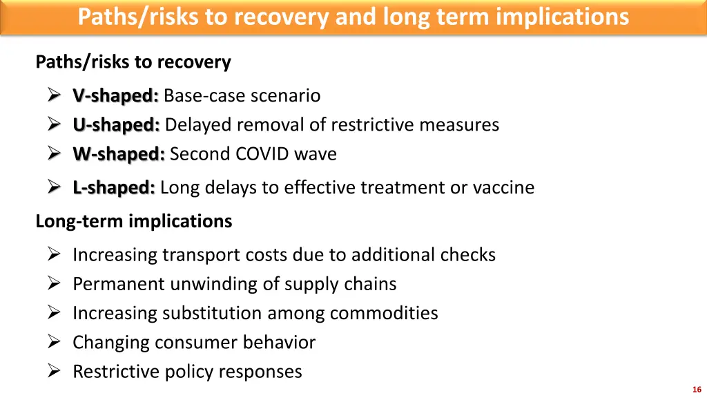 paths risks to recovery and long term implications