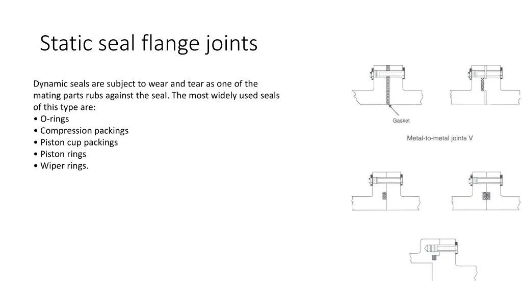 static seal flange joints