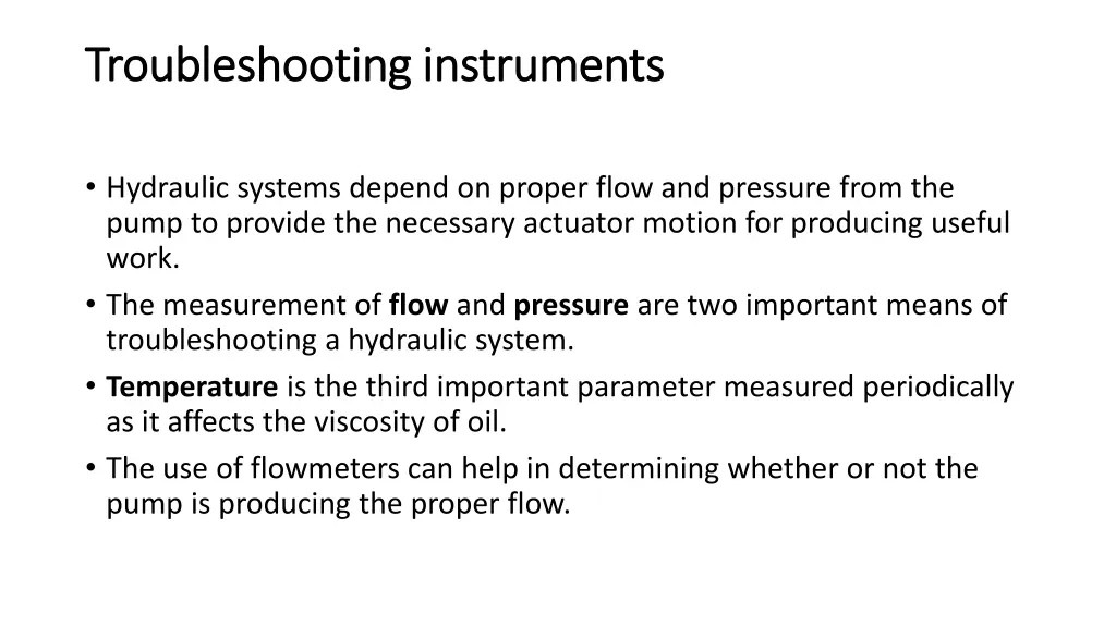 troubleshooting instruments troubleshooting