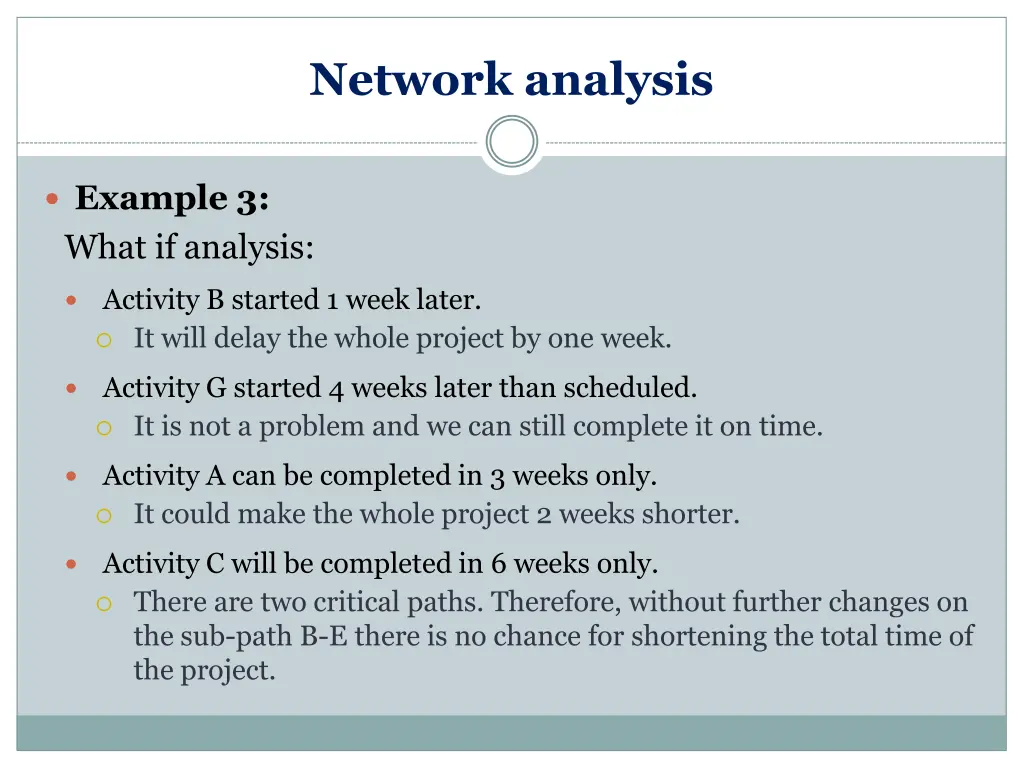 network analysis 11