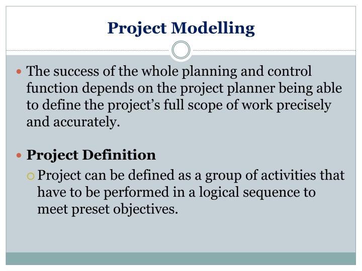 project modelling