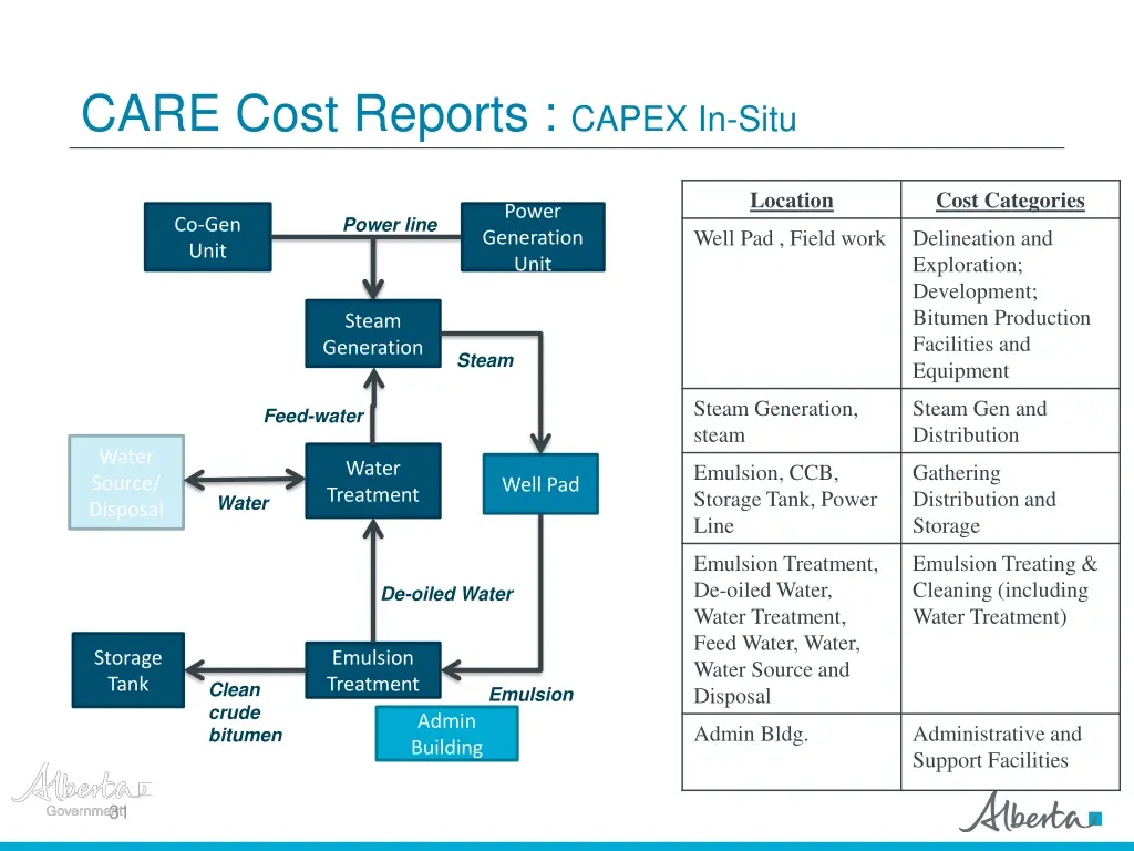 care cost reports capex in situ