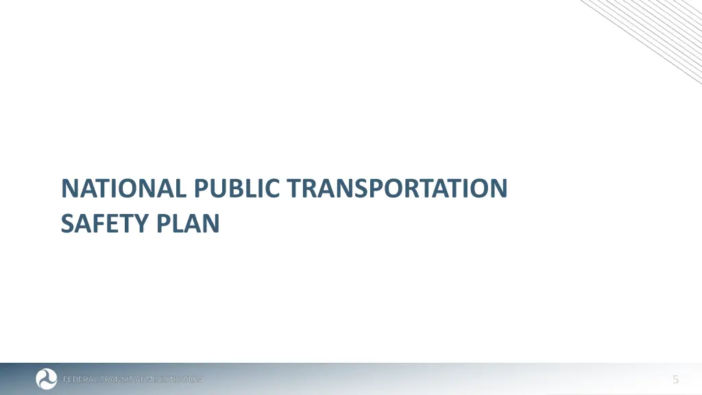 national public transportation safety plan