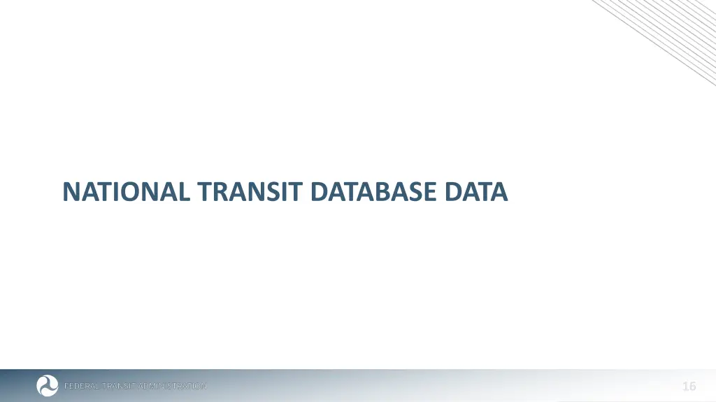 national transit database data