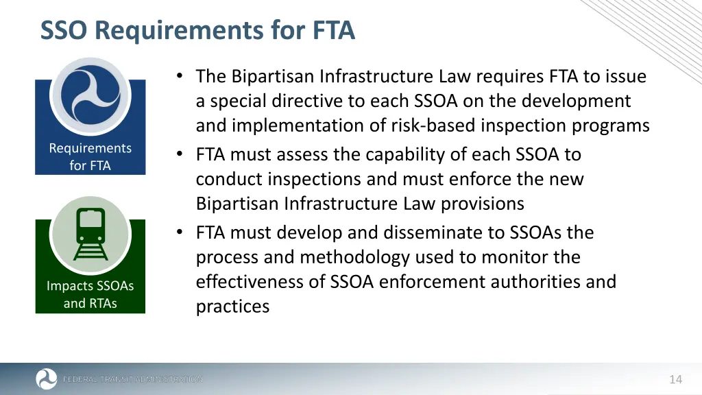 sso requirements for fta