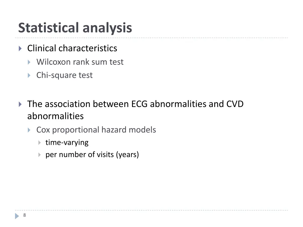 statistical analysis