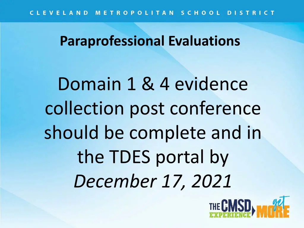 paraprofessional evaluations 1