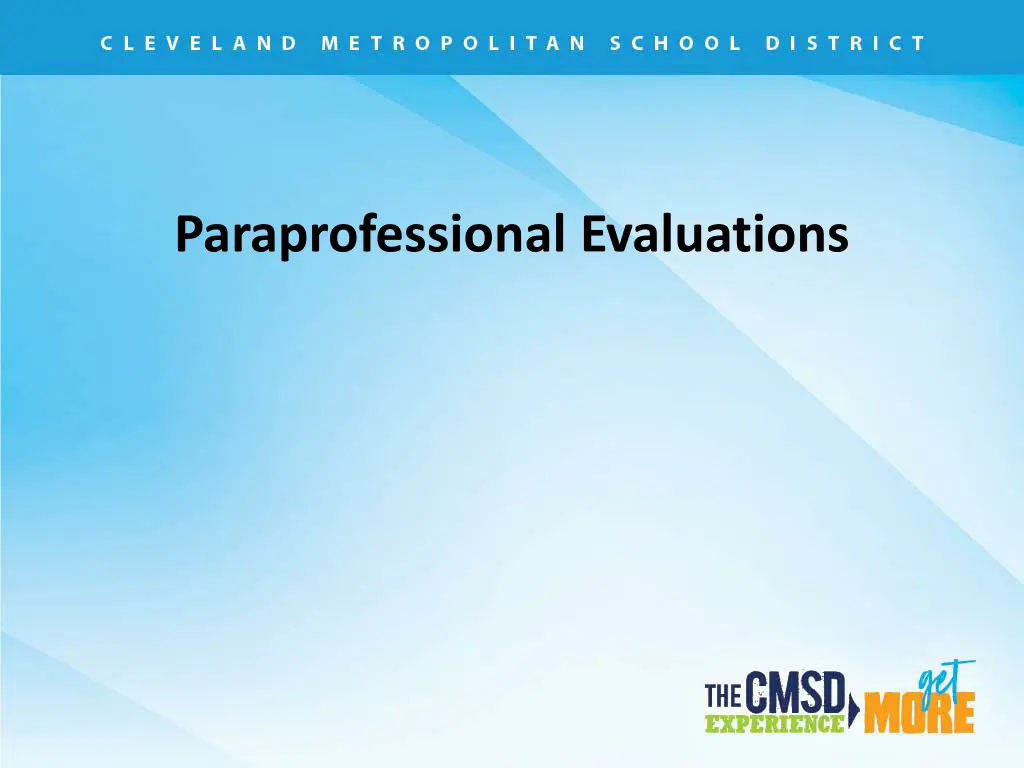 paraprofessional evaluations