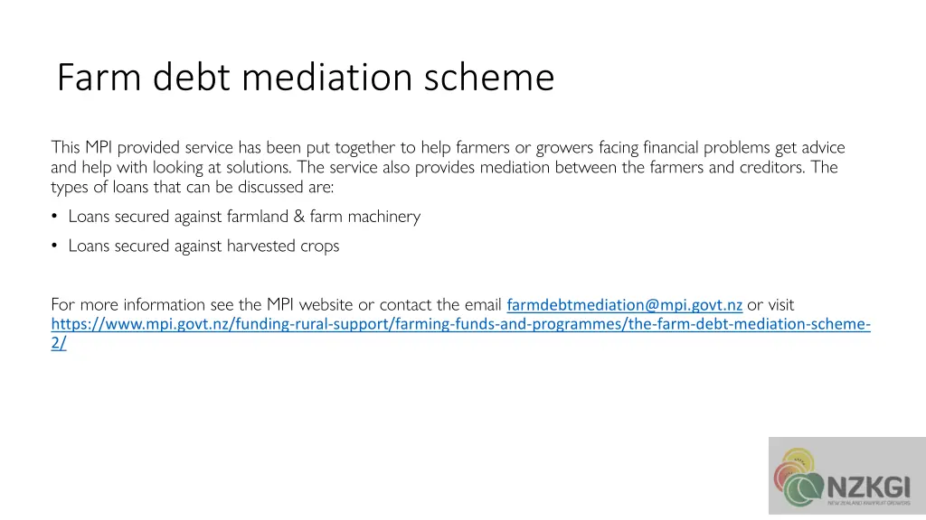 farm debt mediation scheme