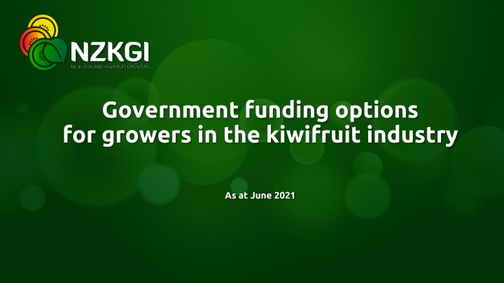 government funding options for growers