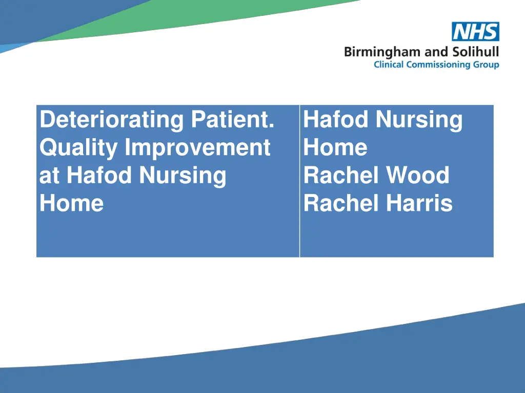 deteriorating patient quality improvement