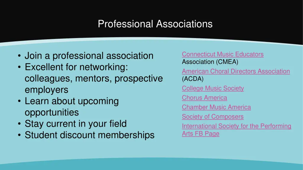 professional associations