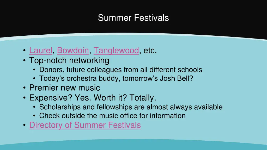 summer festivals