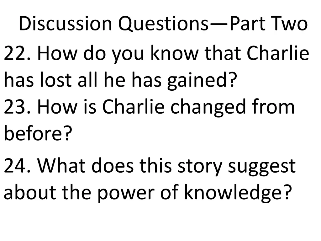 discussion questions part two 22 how do you know