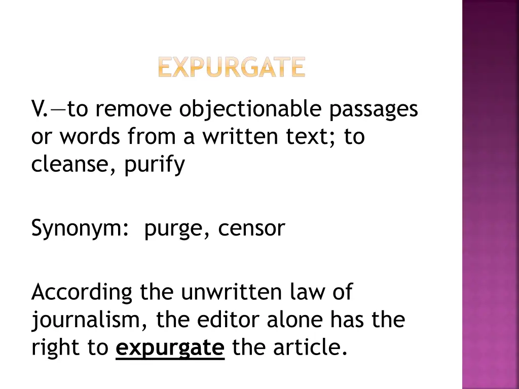 expurgate