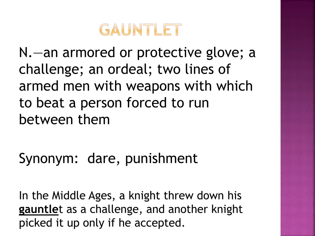 gauntlet