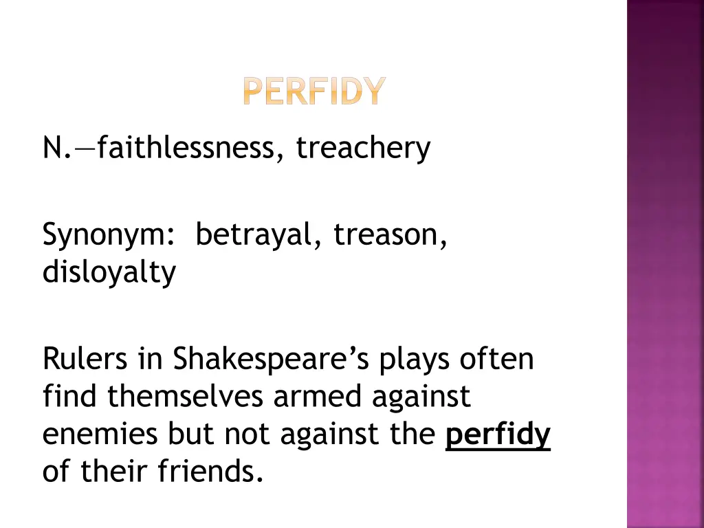 perfidy