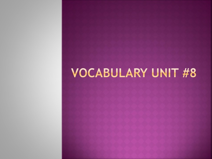 vocabulary unit 8