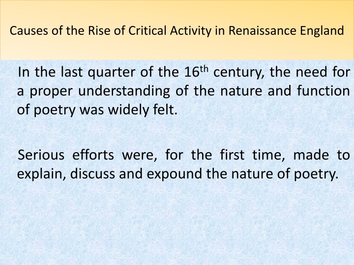 causes of the rise of critical activity