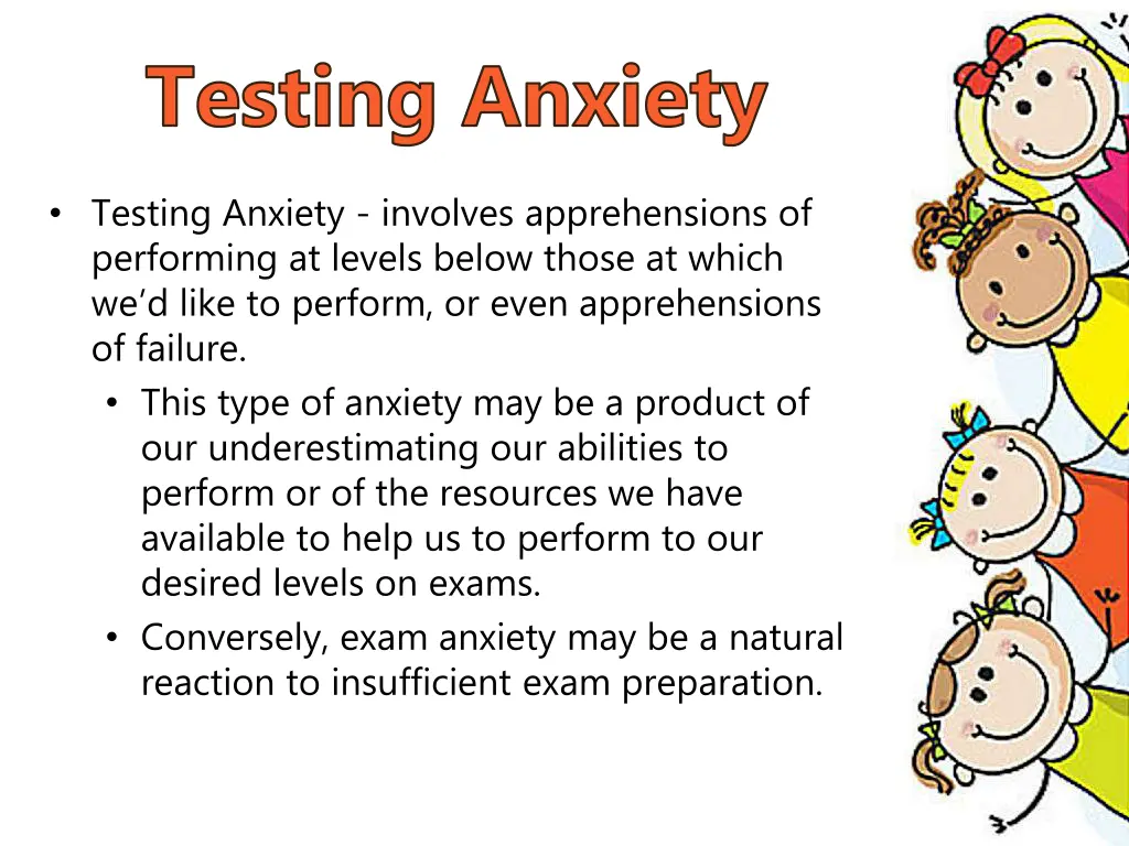 testing anxiety