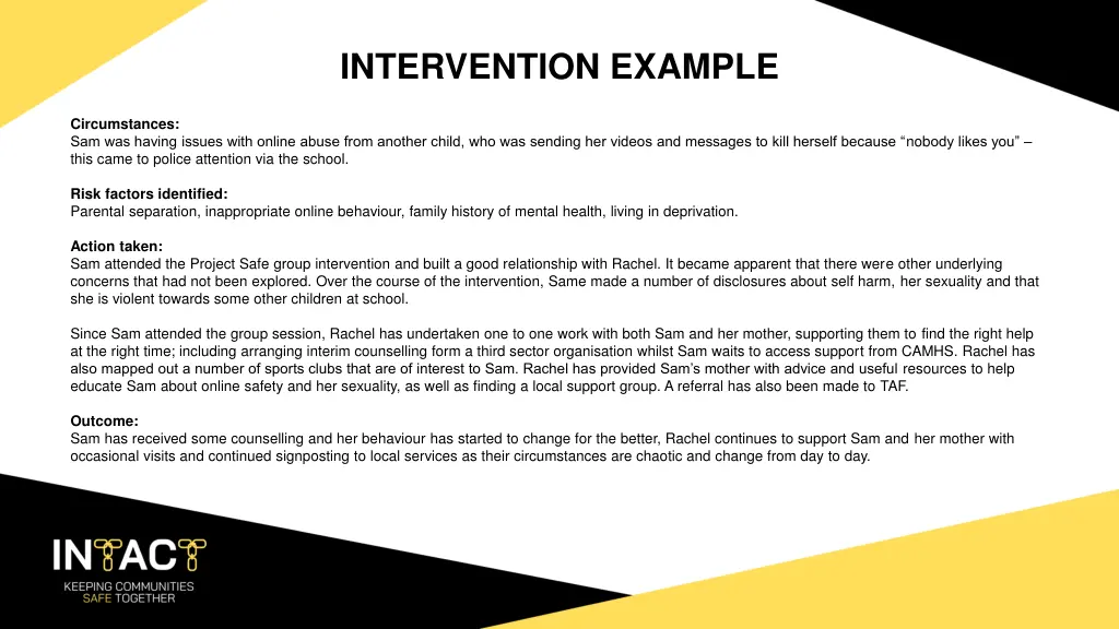 intervention example 2