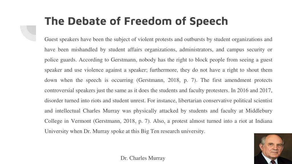 the debate of freedom of speech