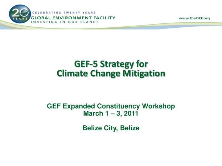 gef 5 strategy for climate change mitigation