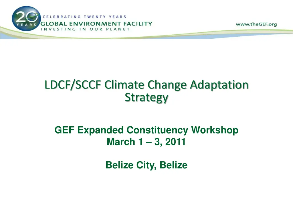 ldcf sccf climate change adaptation strategy