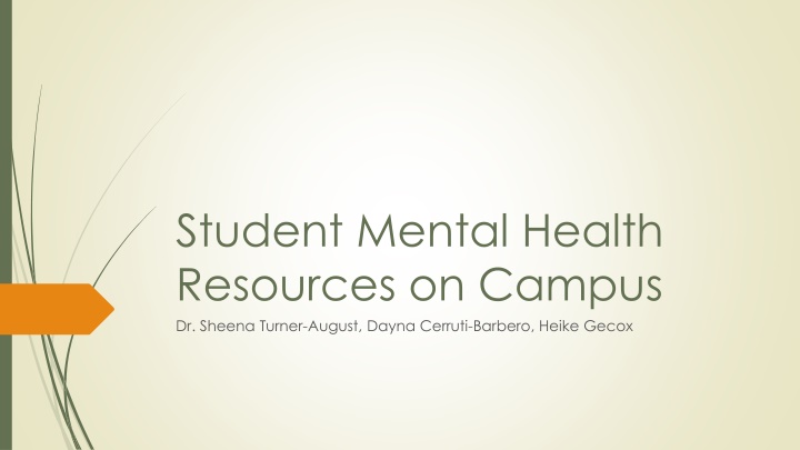 student mental health resources on campus