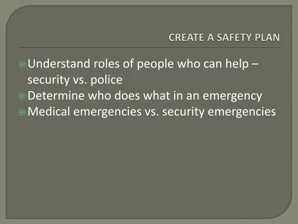 understand roles of people who can help security