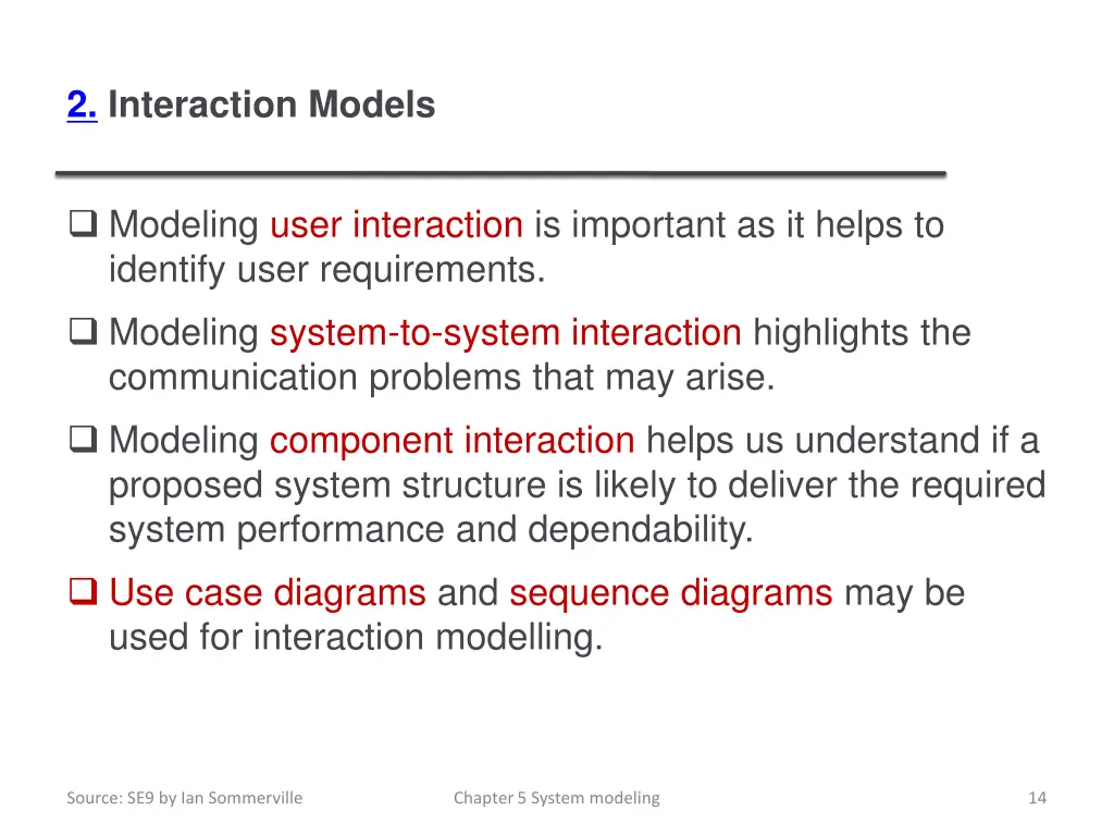 2 interaction models