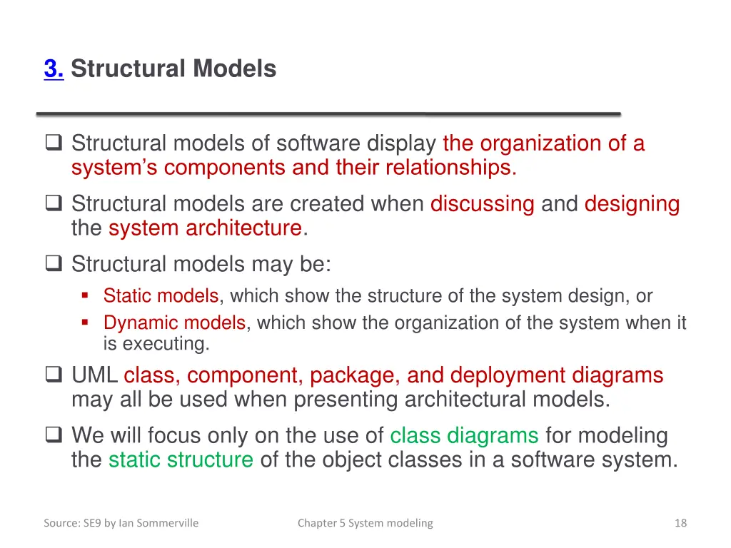 3 structural models