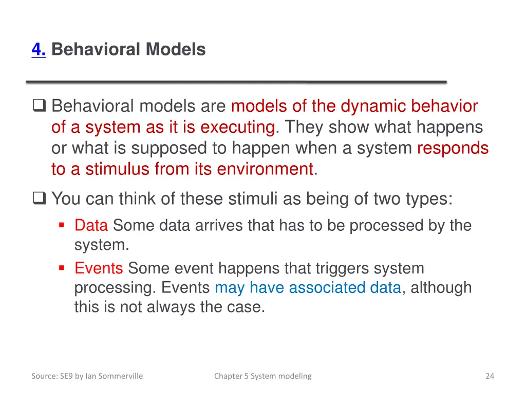 4 behavioral models