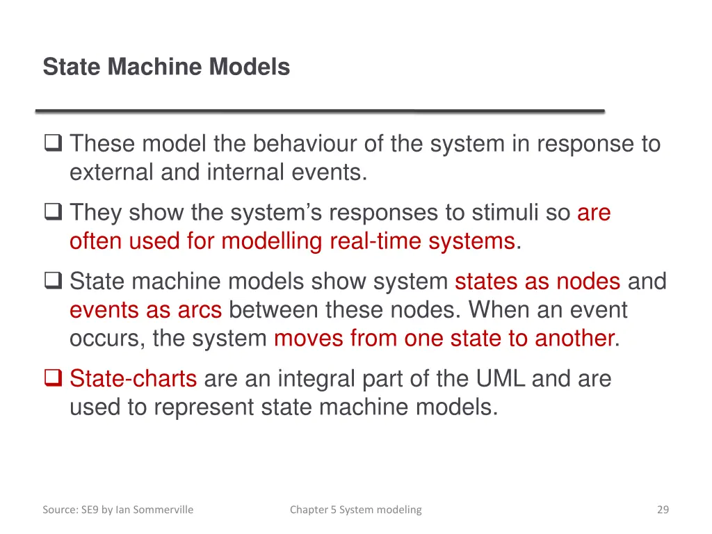 state machine models