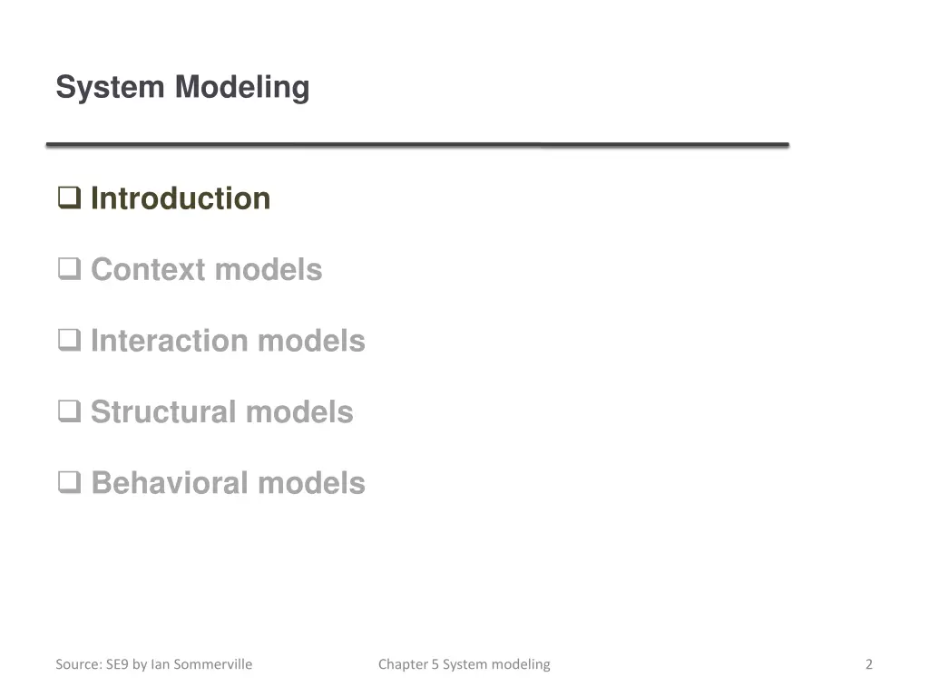 system modeling