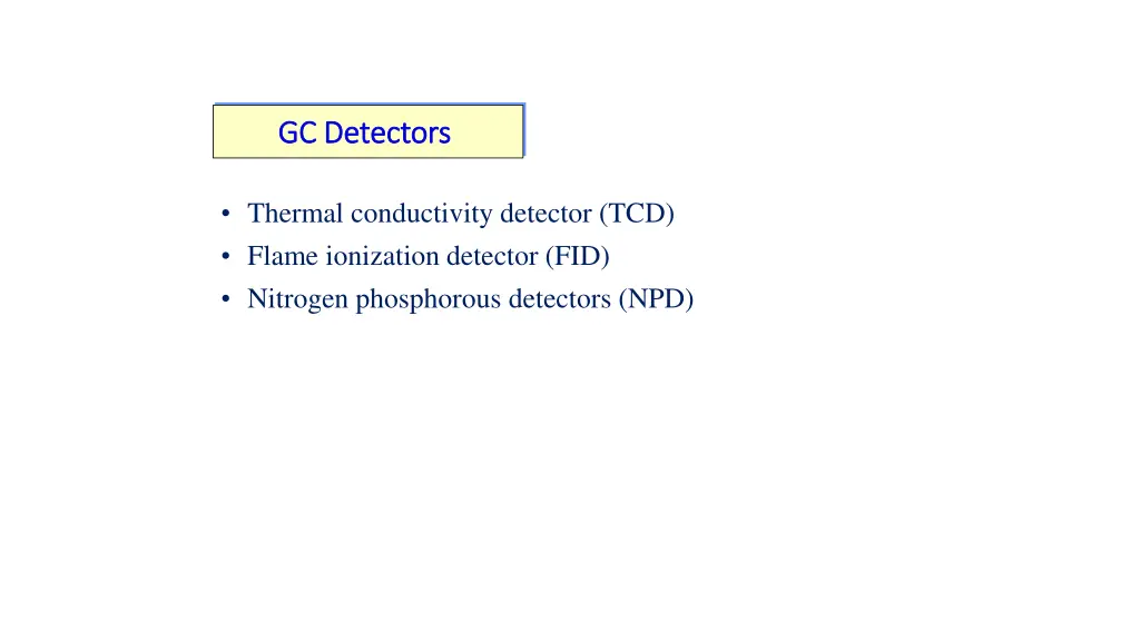 gc detectors gc detectors