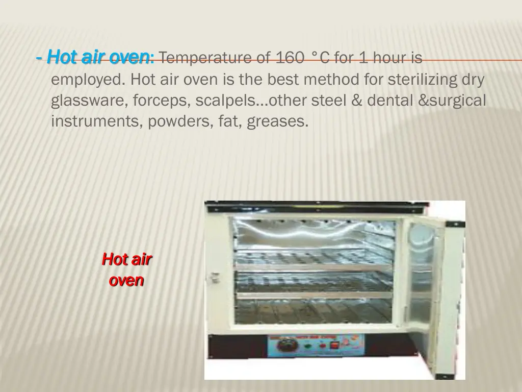 hot air oven hot air oven temperature