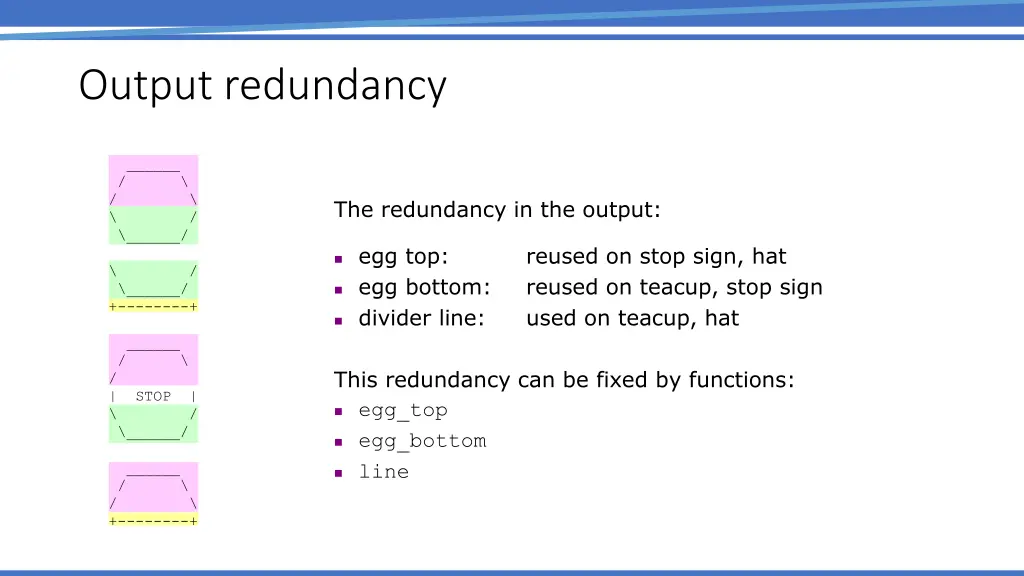 output redundancy