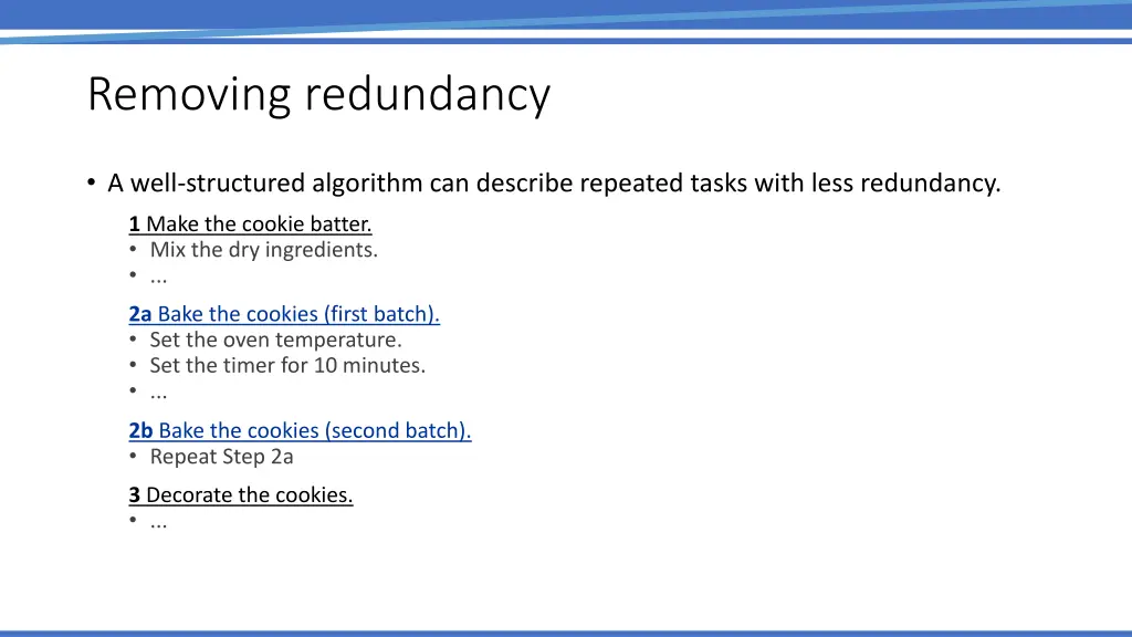 removing redundancy