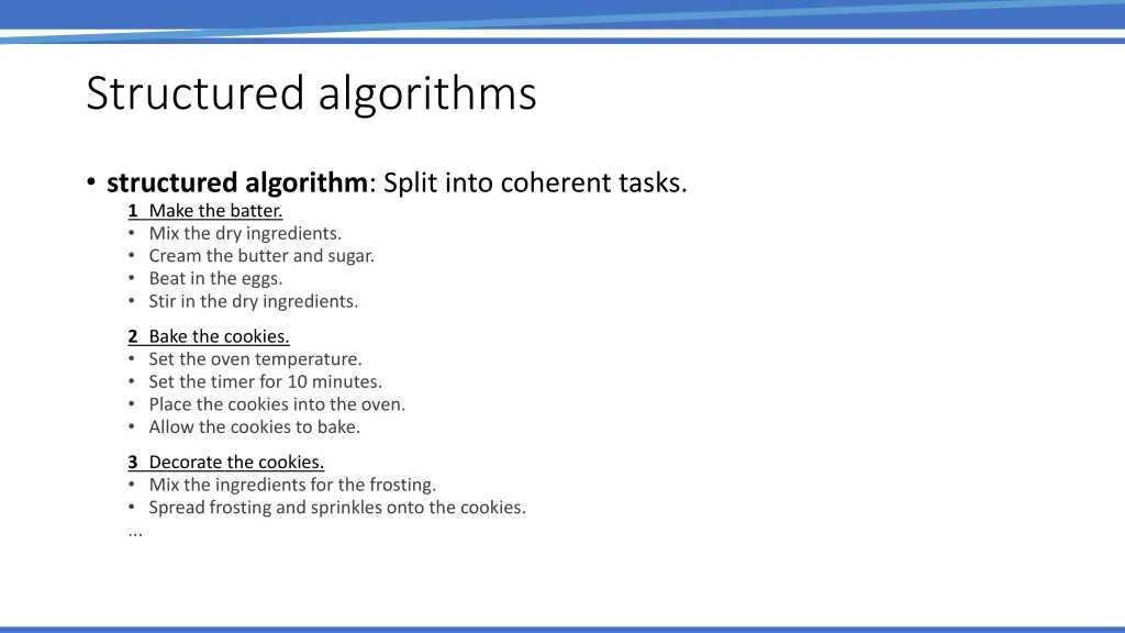 structured algorithms