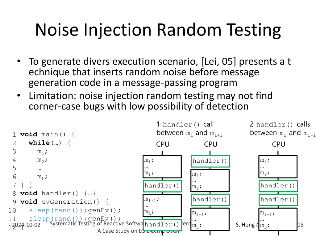 noise injection random testing