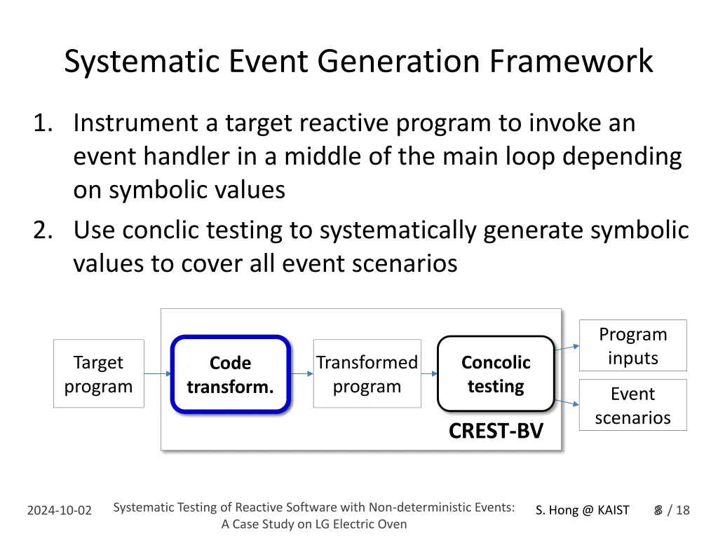 systematic event generation framework