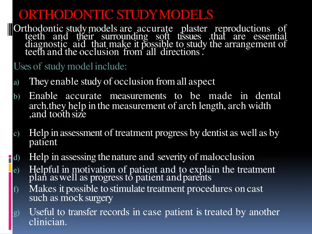 orthodontic study models orthodontic studymodels