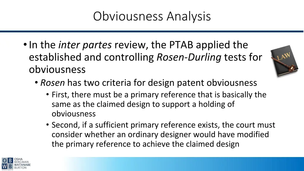 obviousness analysis