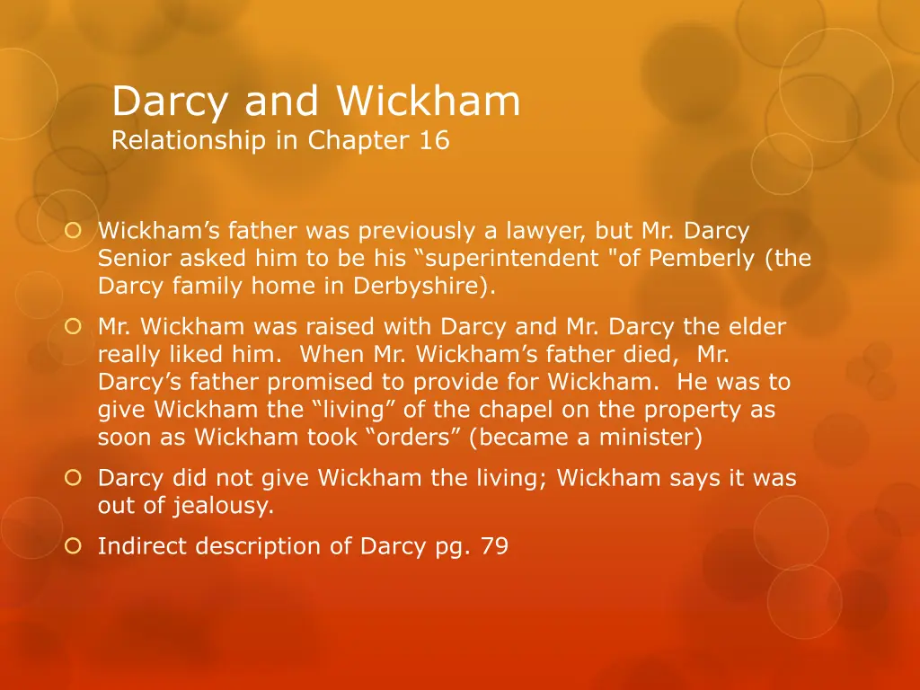 darcy and wickham relationship in chapter 16